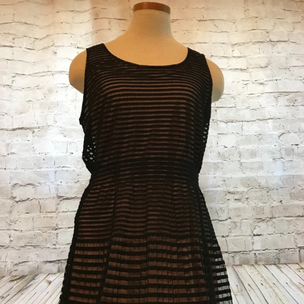 🧡2/$25 Maison Jules Black Lace Overlay Dress - Picture 3 of 4